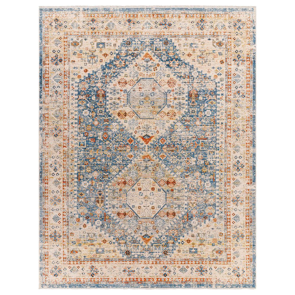 Surya Chicago CHG2309 7"10" Round Blue, Light Beige, Mustard, Slate, Burnt Orange, Light Grey Area Rug, , large