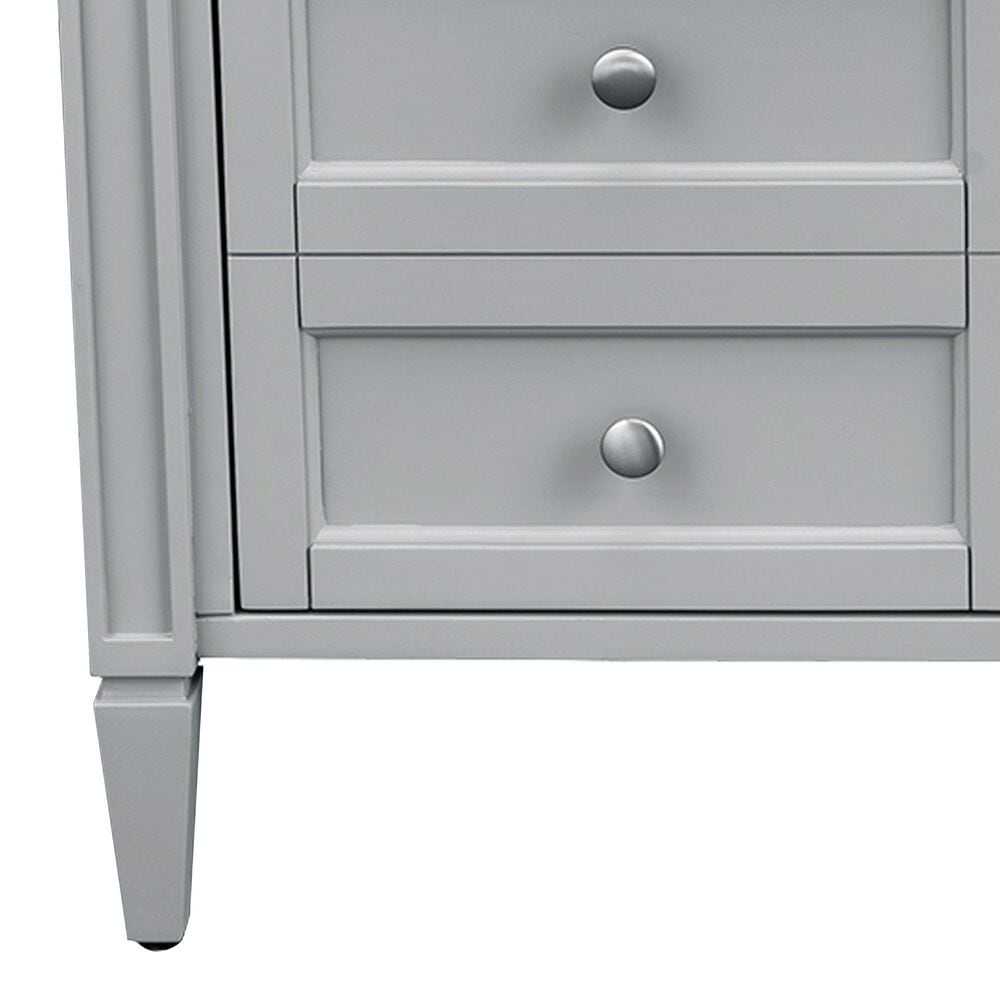 James Martin Brittany 36&quot; Single Bathroom Vanity in Urban Gray with 3 cm Carrara White Marble Top and Rectangle Sink, , large