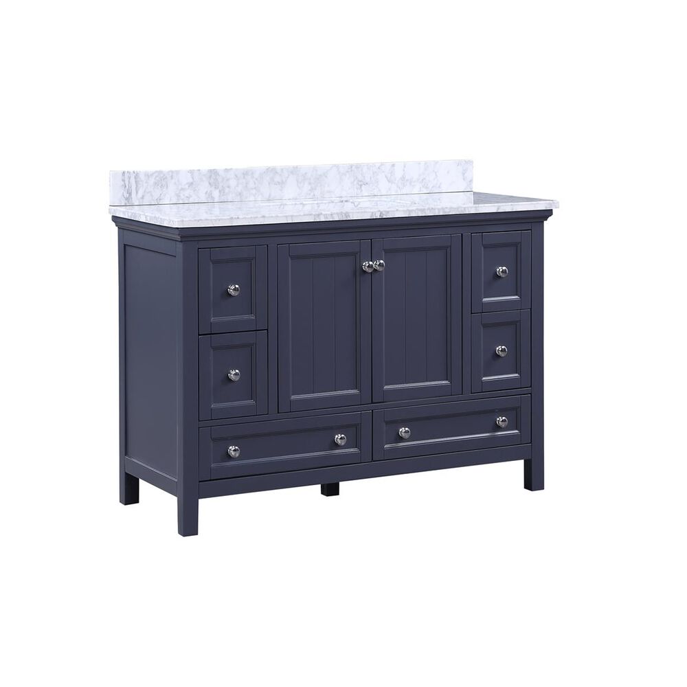 Aurafina Cunningham 48&quot; Vanity with Top and Sink in Harbor Blue, , large
