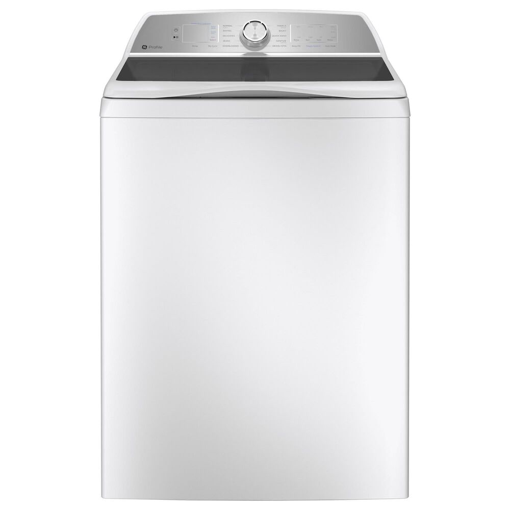 GE Profile 5.0 Cu. Ft. Top Load Impeller Washer with Smarter Wash Technology and FlexDispense in White, , large