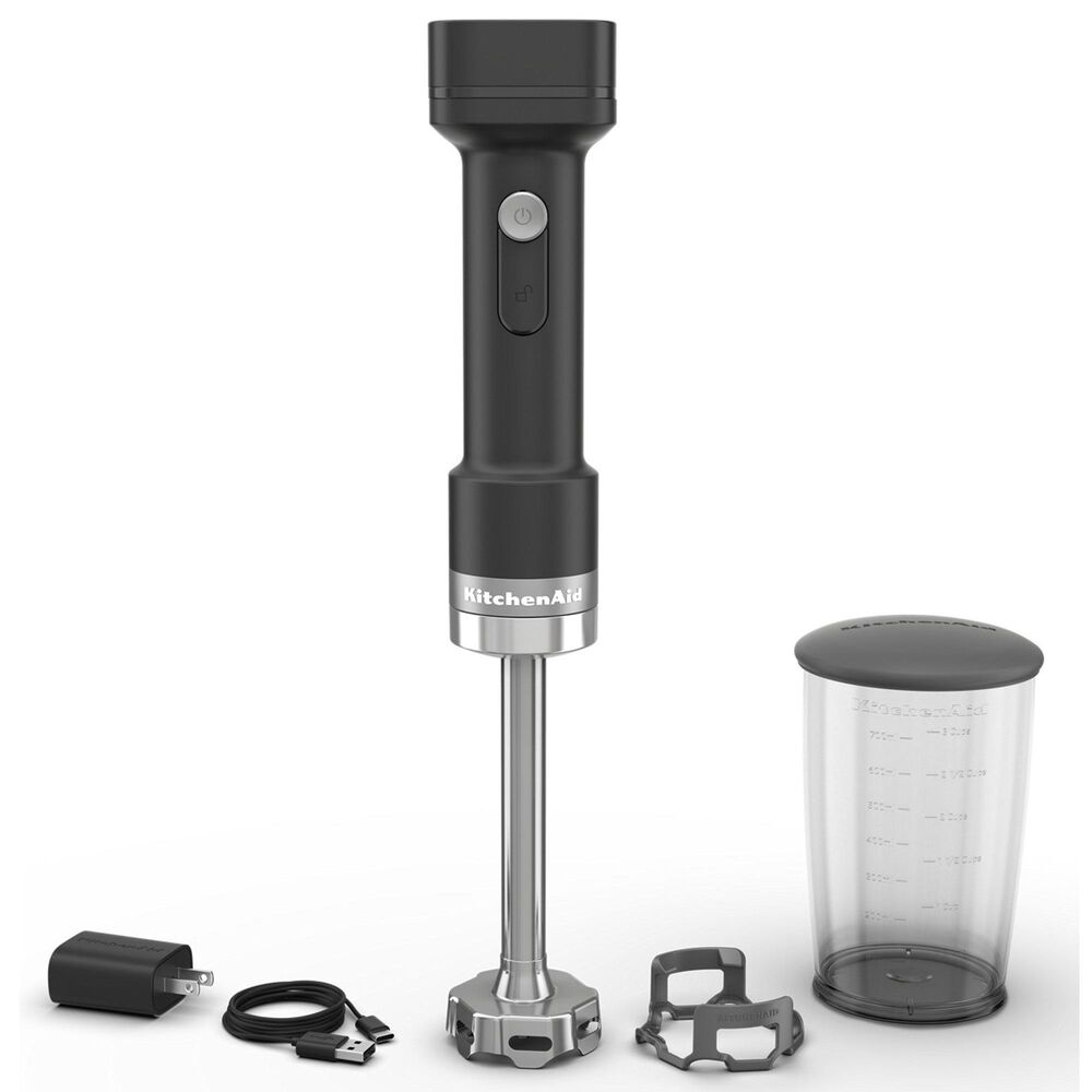 Kitchenaid Portables Go Cordless Hand Blender with Battery in Matte Black, , large