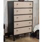 Signature Design by Ashley Charlang 5 Drawer Chest in Matte Black and Beige, , large
