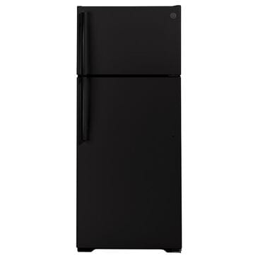 GE Appliances 18 Cu. Ft. 28" Top Freezer Refrigerator in Black, , large