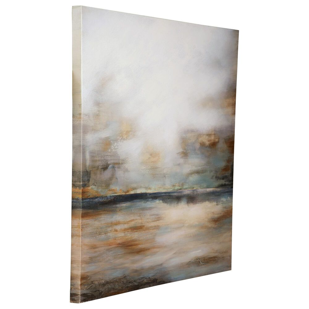 Signature Design by Ashley Weatheridge 35.63&quot; x 35.38&quot; Wall Art in Orange and Gray, , large