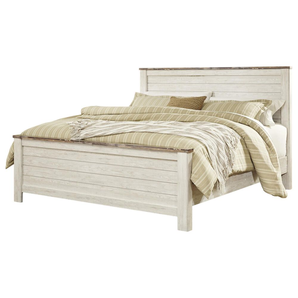 Signature Design by Ashley Willowton 2-Piece Queen Bedroom Set in Whitewash, , large