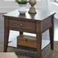 Belle Furnishings End Table in Rustic Brown, , large