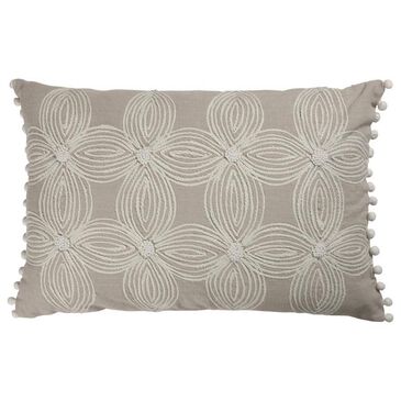 L.R. Home Eden 16" x 24" Throw Pillow in Beige and Ivory, , large