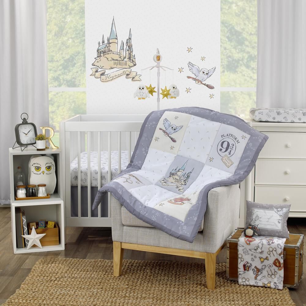 Nojo Baby and Kids Magical Moments 3 Piece Crib Set with Owls and Stars, , large