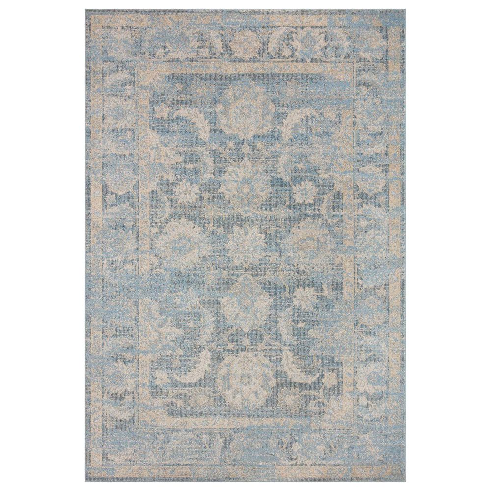 Loloi II Odette 9"2" Round Sky and Beige Area Rug, , large