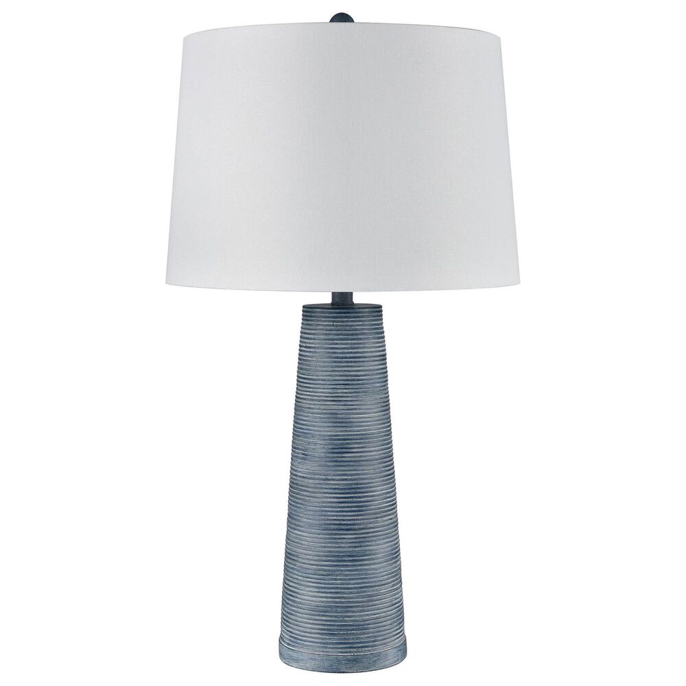 Flair Industries Ribbed Table Lamp in Denim Washed, , large