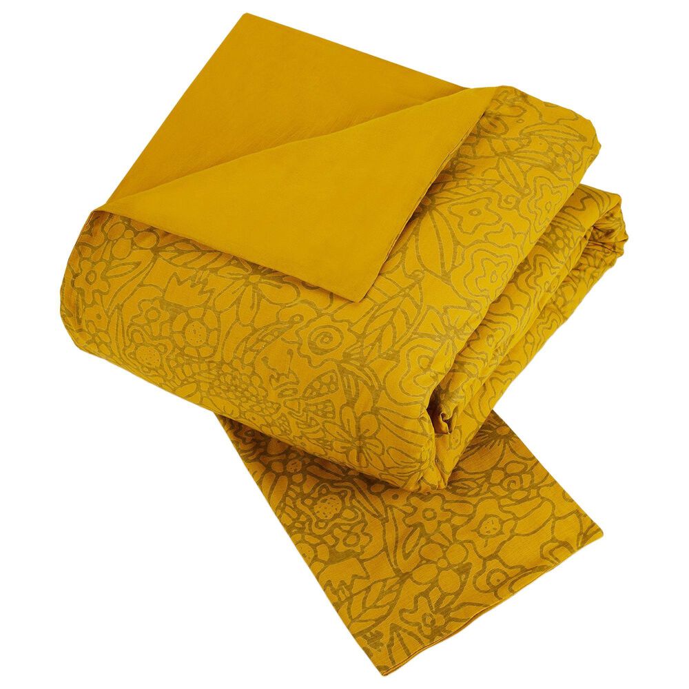 Peking Handicraft 3-Piece Queen Duvet Cover Set in Yellow, , large