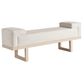 Lexington Furniture Abbott Bench in Off White Fabric and Sea Oat Finish, , large