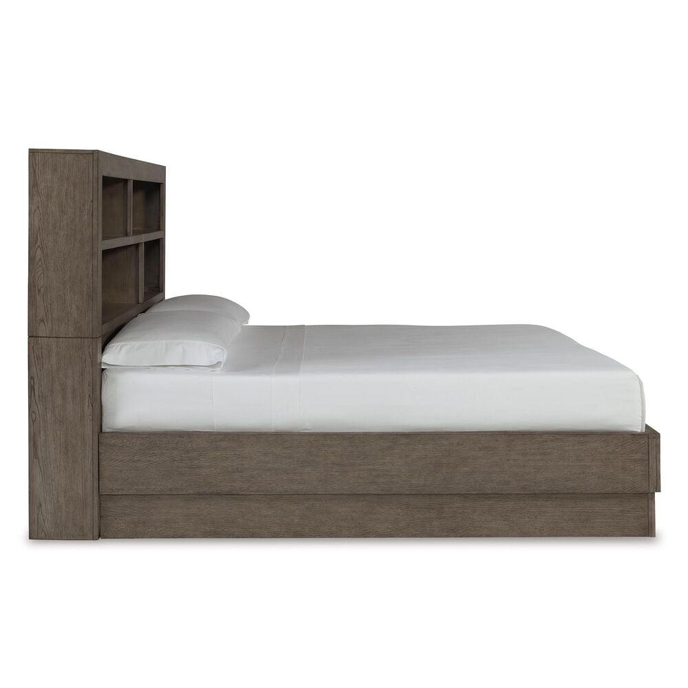 Millennium Anibecca King Bookcase Bed in Weathered Gray, , large
