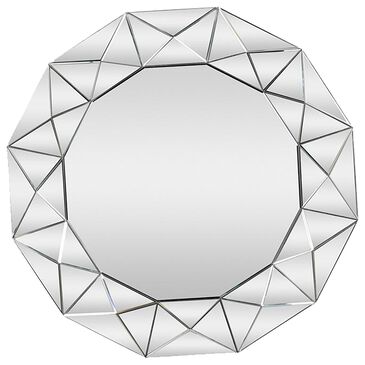 Maple and Jade Glam Glass Starburst Wall Mirror in Silver, , large