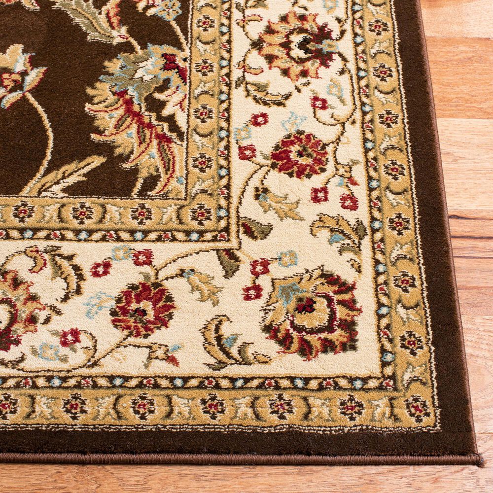 Safavieh Lyndhurst LNH553 6&#39;7&quot; Square Brown and Ivory Area Rug, , large