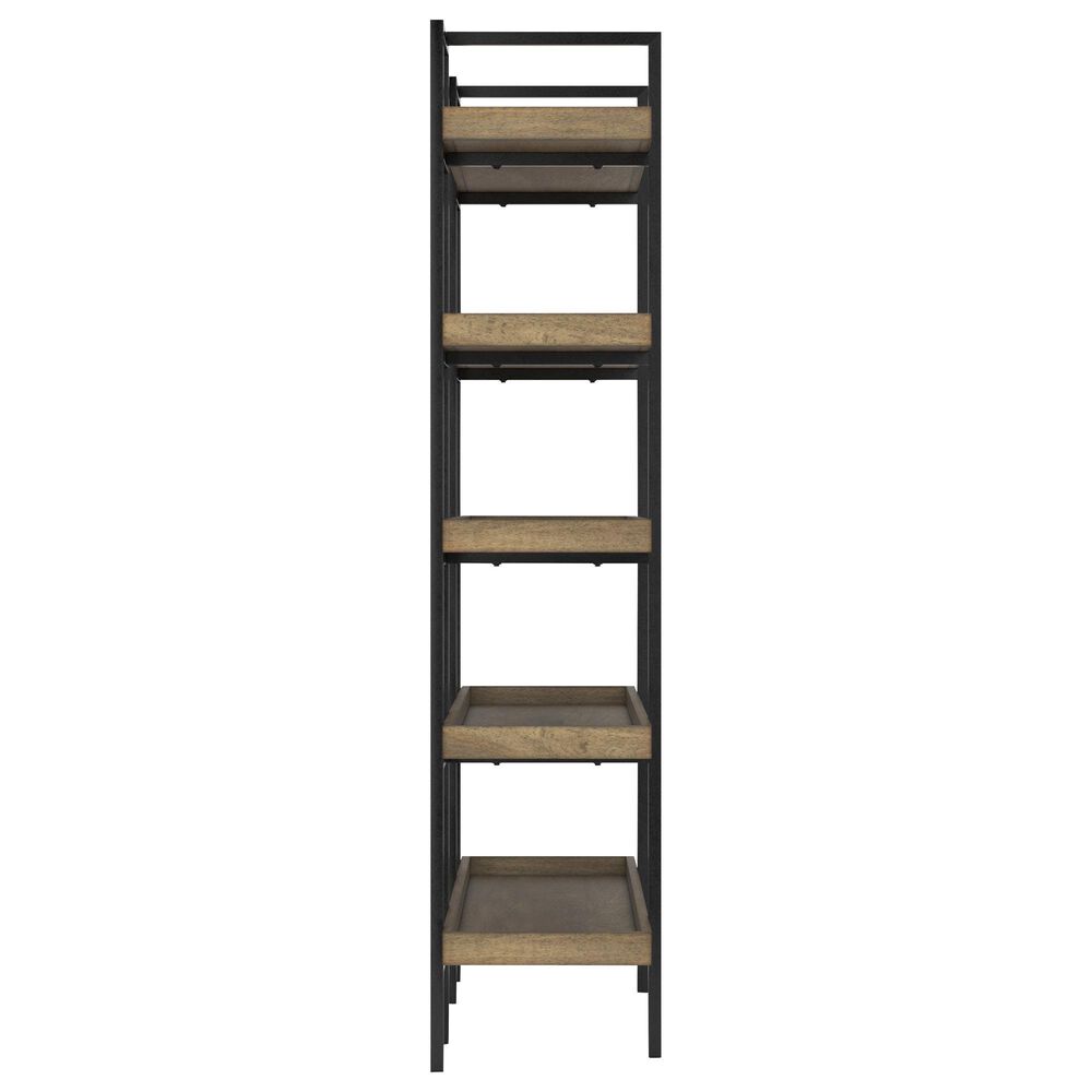 Signature Design by Ashley Montia 76&quot; Bookcase in Light Brown and Gunmetal Gray, , large