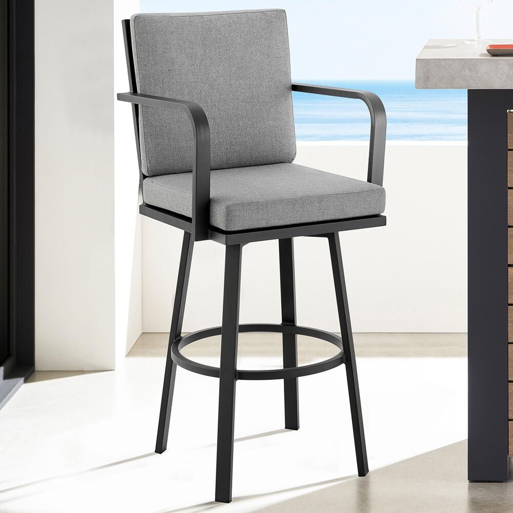 Blue River Don 30&quot; Patio Barstool in Dark Gray, , large