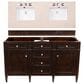 James Martin Brittany 60" Double Bathroom Vanity in Burnished Mahogany with 3 cm Eternal Marfil Quartz Top, , large