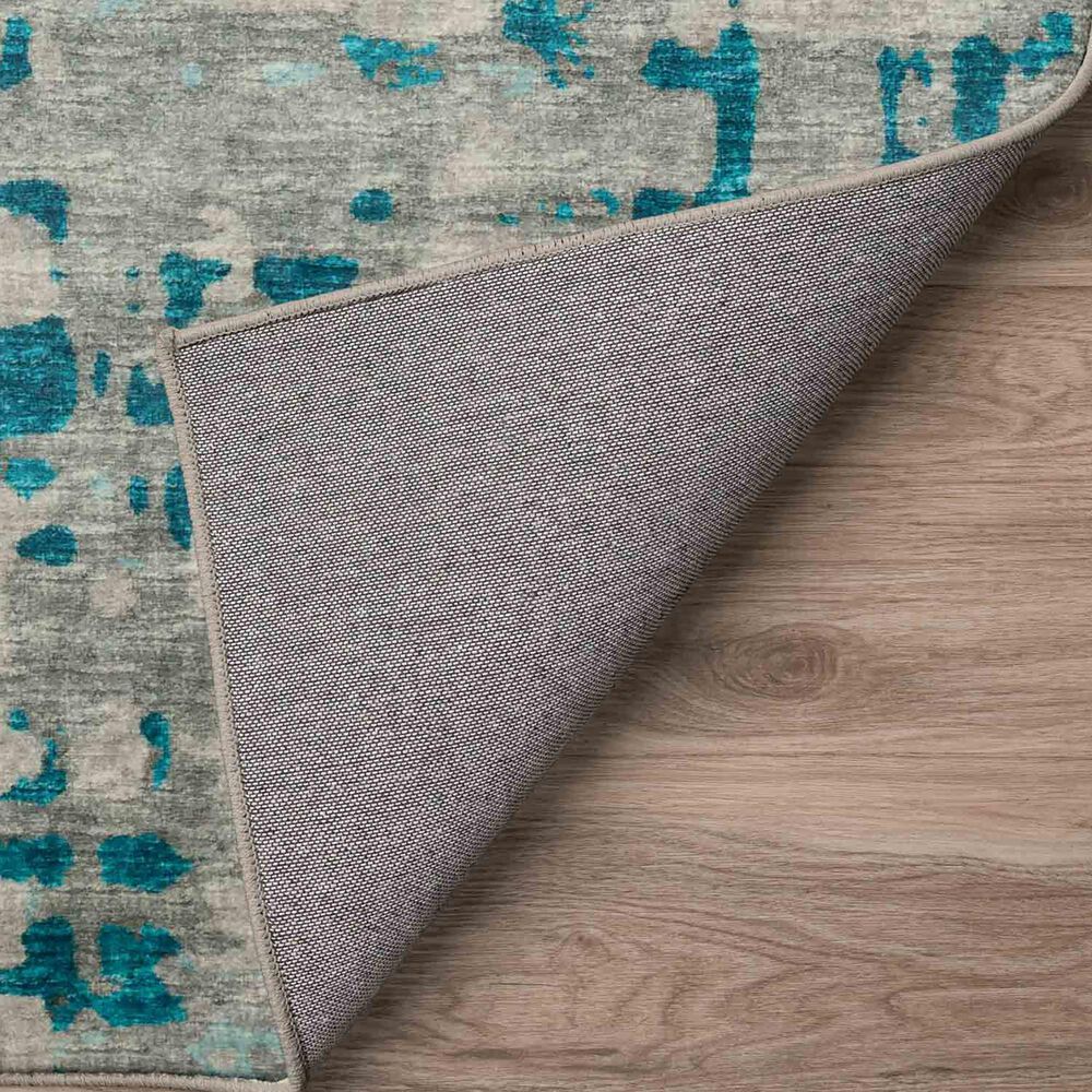 Dalyn Rug Company Brisbane Abstract 1&#39;8&quot; x 2&#39;6&quot; Teal Area Rug, , large