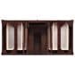 James Martin Brittany 48" Single Bathroom Vanity in Burnished Mahogany with 3 cm Arctic Fall Solid Surface Top and Rectangle Sink, , large