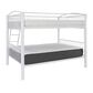 Linden Boulevard Full over Full Heavy Metal Bunk Bed in White, , large