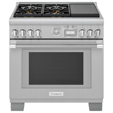 Thermador 36" Professional Dual Fuel Range in Stainless Steel, , large