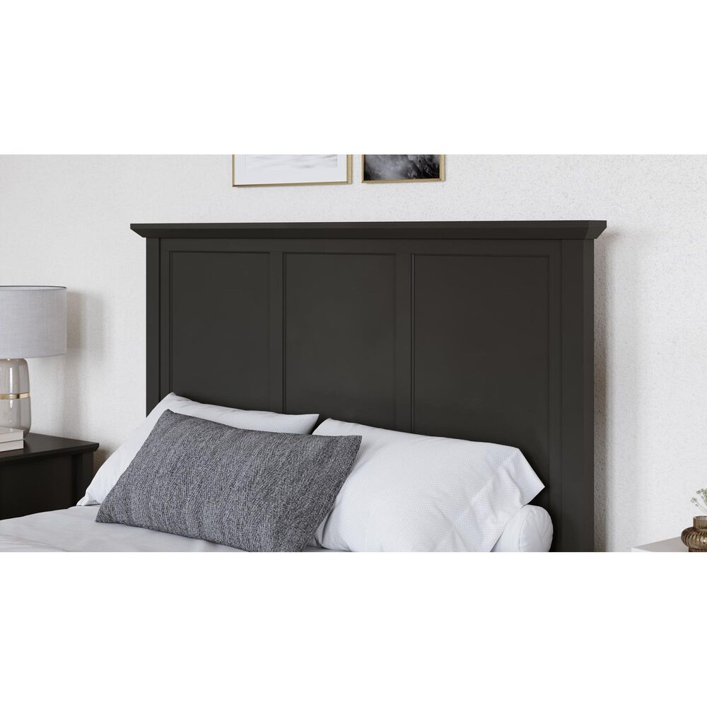 Urban Home Grace Eastern King Panel Bed in Raven Black, , large