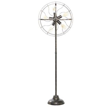 Maple and Jade Bronze Fan Design Floor Lamp, , large