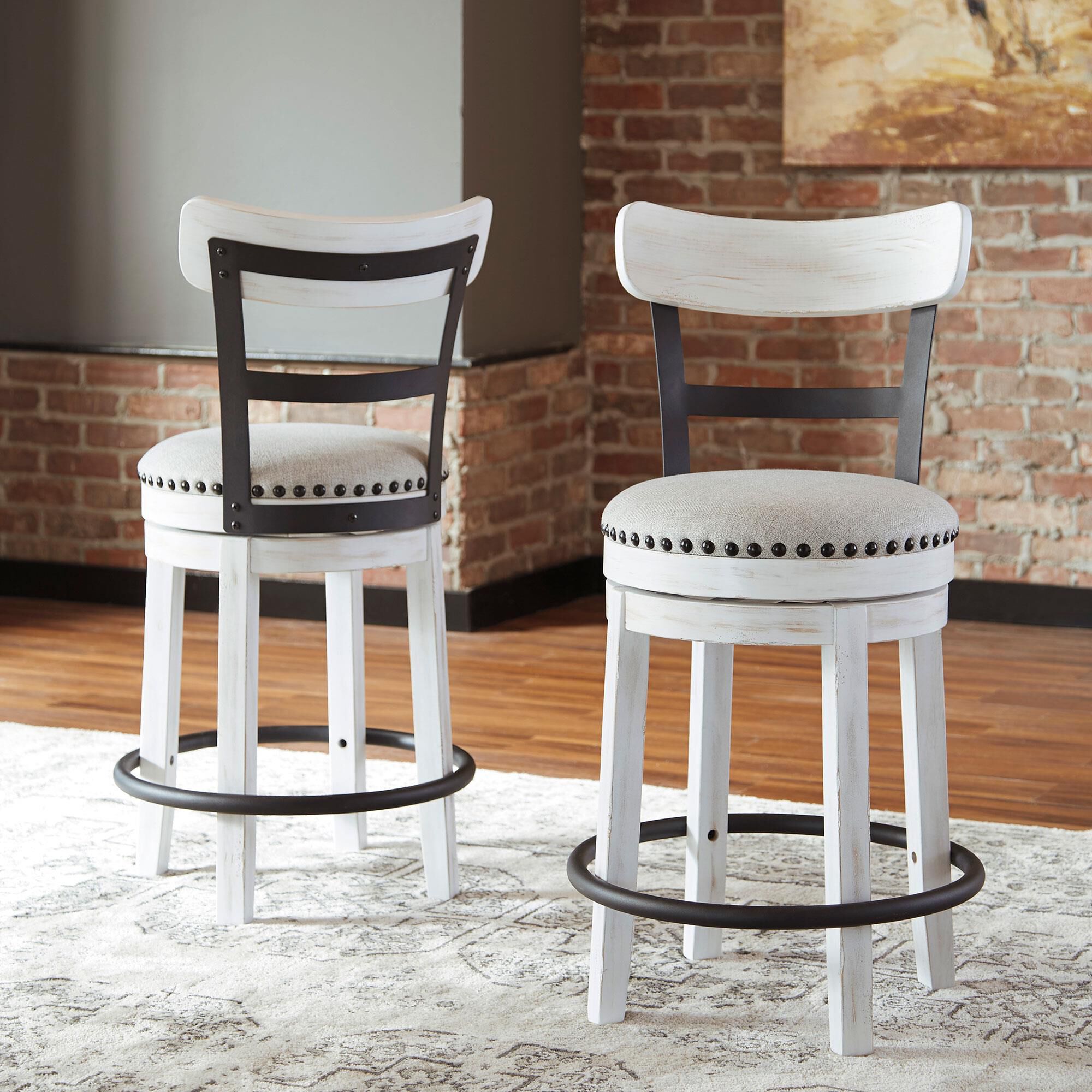 Signature Design by Ashley Valebeck Swivel Counter Height Stool in