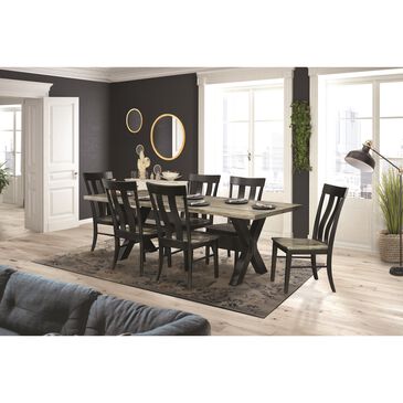 Gasch Xavier Dining Table and 6 Chairs in Onyx, , large