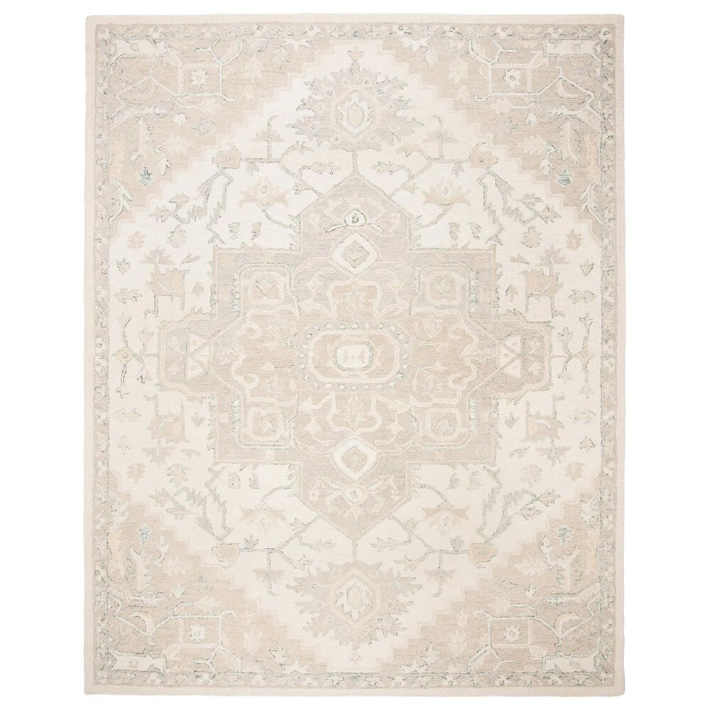 Safavieh Micro-Loop 11" x 15" Ivory and Beige Area Rug, , large