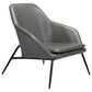 Zuo Modern Manuel Accent Chair in Gray Faux Leather, , large