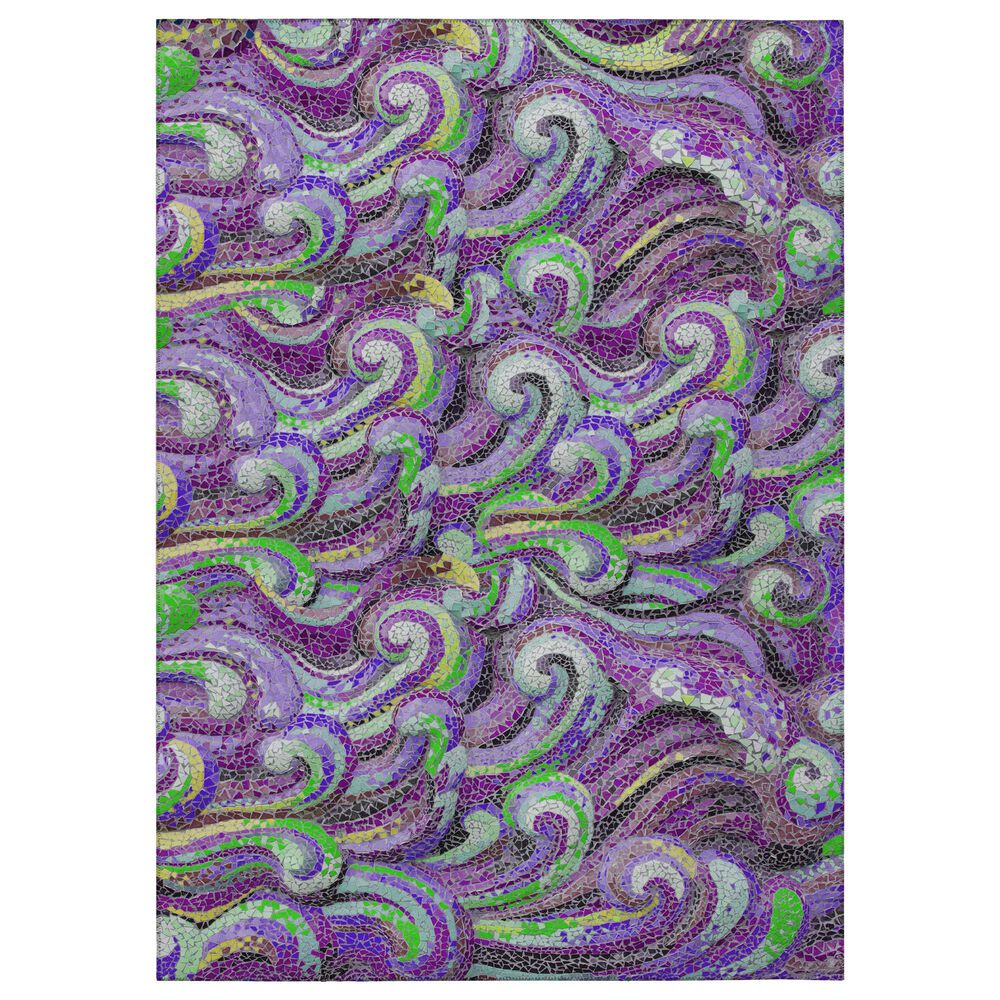 Dalyn Rug Company Seabreeze Abstract 6" x 9" Violet Area Rug, , large