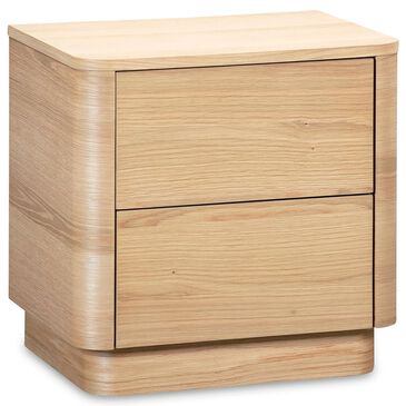 Moe"s Home Collection Round Off 2-Drawer Nightstand in Natural, , large