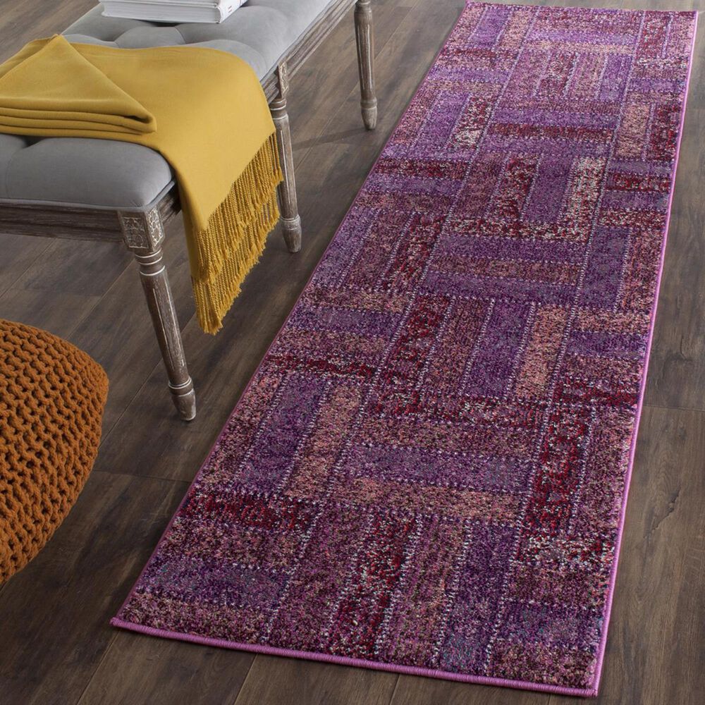 Safavieh Monaco MNC214L-28 2"2" x 8" Purple/Multi Runner, , large