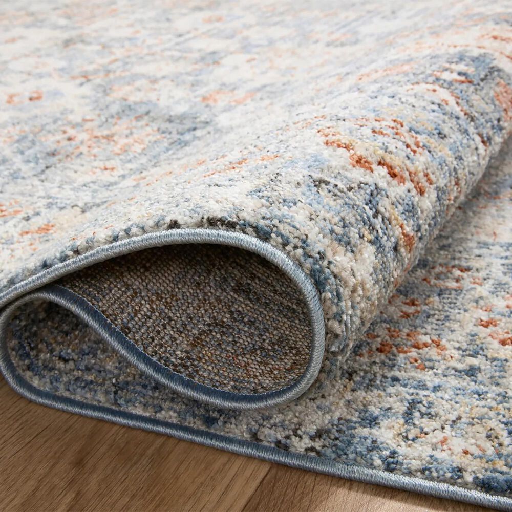 Loloi II Odette 9&#39;2&quot; x 13&#39; Sky and Rust Area Rug, , large