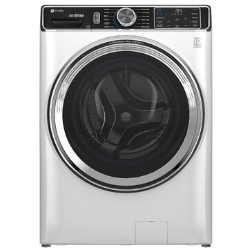 G.E. Major Appliances 5.3 Cu. Ft. Capacity Smart Front Load Energy Star Washer in White, , large