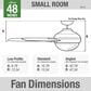 Hunter Midtown 48" Ceiling Fan with LED Lights in Matte Nickel, , large