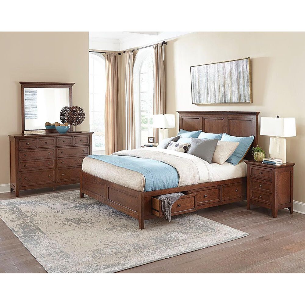 Hawthorne Furniture San Mateo King Storage Bed in Tuscan, , large