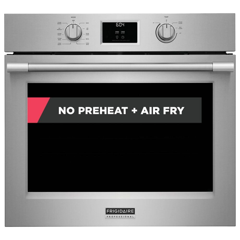 Frigidaire 30" Single Wall Oven with No Preheat + Air Fry in Stainless Steel, , large