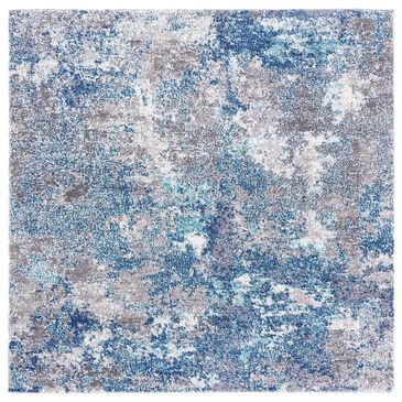 Safavieh Aston 7"10" Square Navy and Grey Area Rug, , large