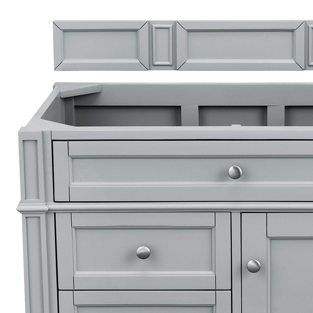 James Martin Brittany 36&quot; Single Bathroom Vanity in Urban Gray with 3 cm Carrara White Marble Top and Rectangle Sink, , large