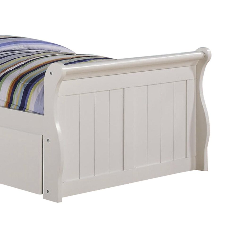 Forest Grove Twin Sleigh Bed in White, , large