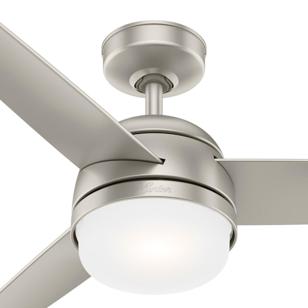 Hunter Midtown 48&quot; Ceiling Fan with LED Lights in Matte Nickel, , large