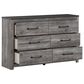 Signature Design by Ashley Bronyan 6-Drawer Dresser and Mirror in Dark Gray, , large