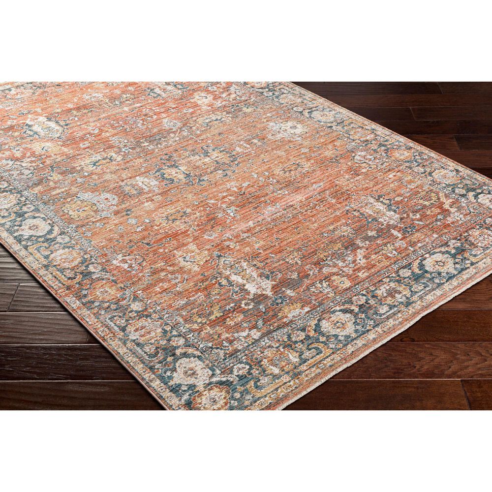 Surya Carlisle 5&#39;3&quot; x 7&#39;9&quot; Brick Red, Dark Brown, Olive, Off-White and Medium Gray Area Rug, , large