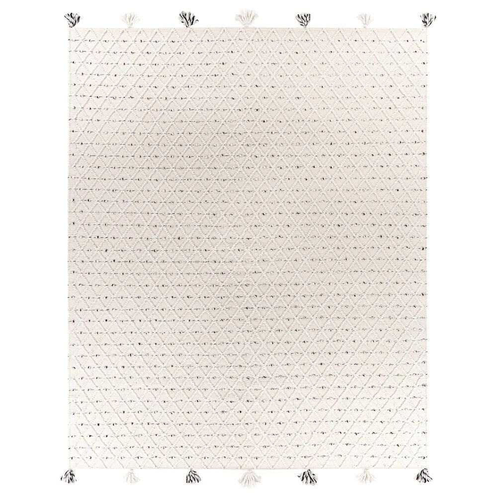 Surya Azalea 12" x 15" Ivory, Black and Gray Indoor/Outdoor Area Rug, , large