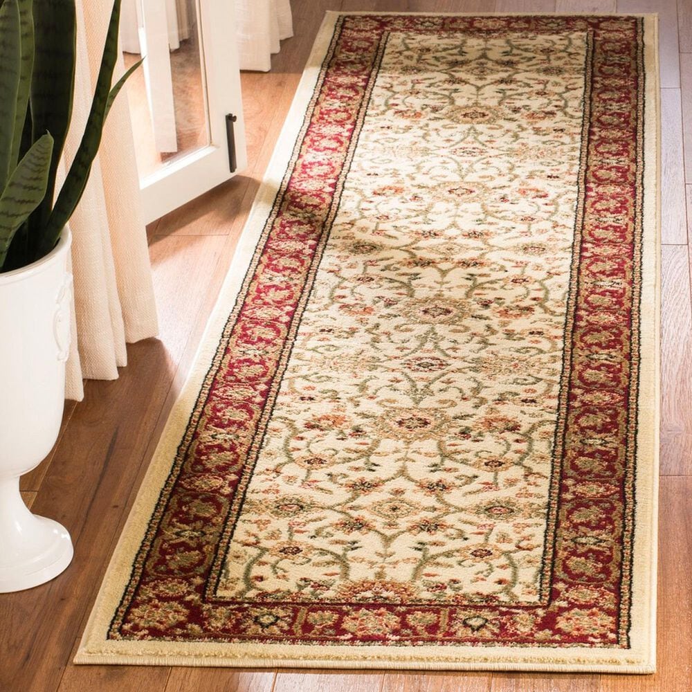 Safavieh Lyndhurst  2&#39;3&quot; x 20&#39; Ivory and Red Runner, , large