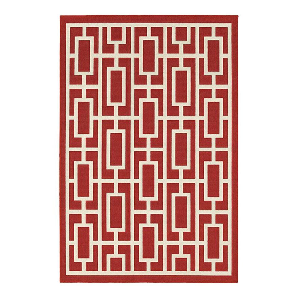 Oriental Weavers Meridian 9754R 3"7" x 5"6" Red Area Rug, , large