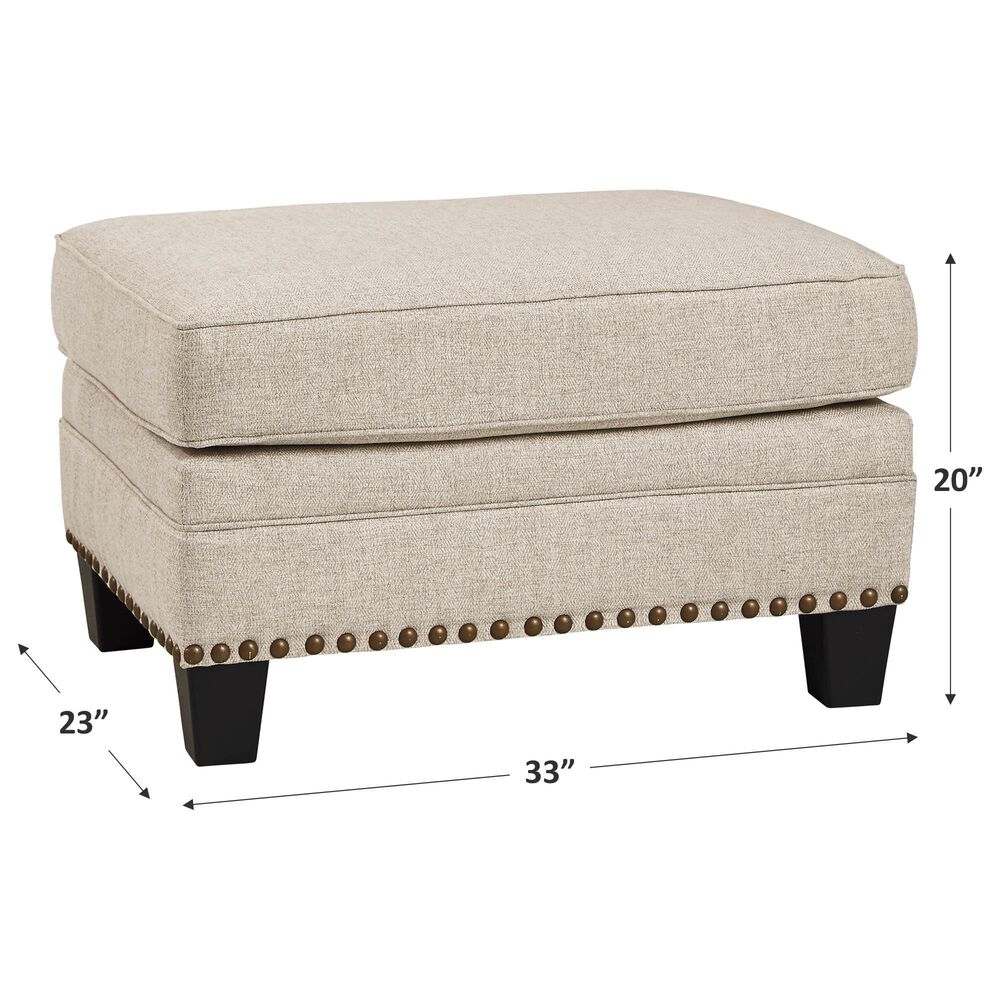 Signature Design by Ashley Claredon Ottoman in Linen, , large